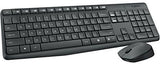 Logitech MK235 Wireless Keyboard and Mouse - Black