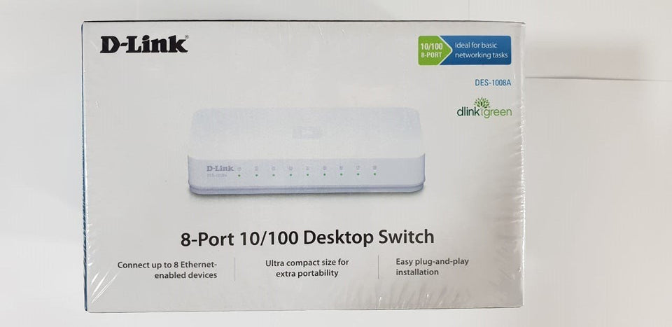 D-Link 8-Port 10/100 Desktop Switch DES-1008A