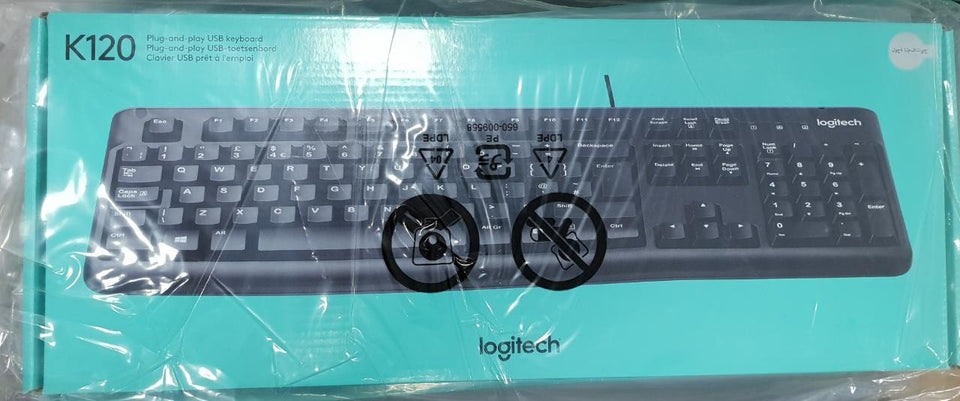 Logitech Usb Wired Desktop K120 Keyboard (Black)