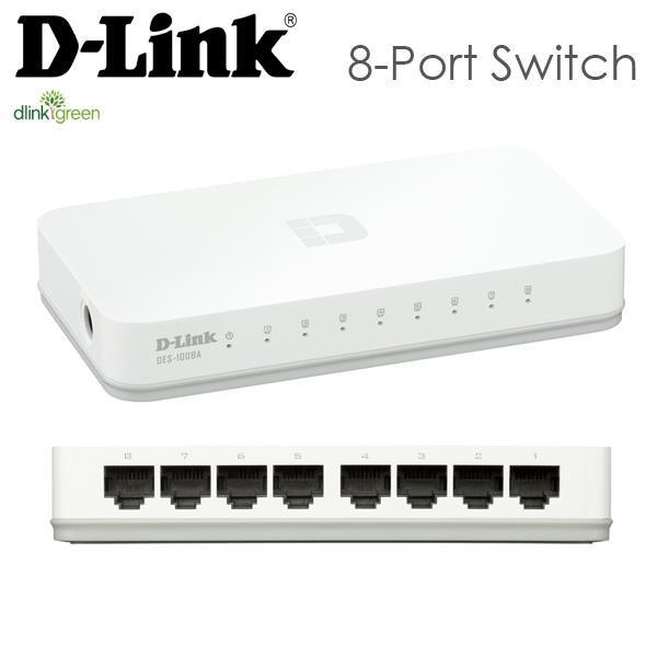 D-Link 8-Port 10/100 Desktop Switch DES-1008A