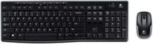 Logitech MK270 Wireless Keyboard And Mouse - Eng/Arabic, Black