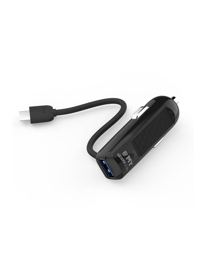 EMY Car Charger Usb + Cable 2100MA