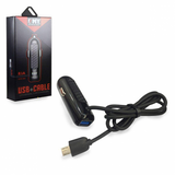 EMY Car Charger Usb + Cable 2100MA